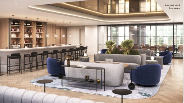 Park 53 - Lounge, Bar and Direct Access to Amenity Terrace Renderings